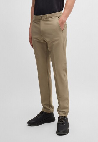 BOSS Slimfit Hose 'Commuter' in Braun: Vorderseite