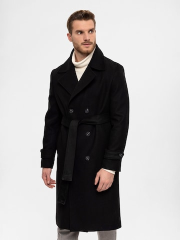 Antioch Between-seasons coat in Black: front