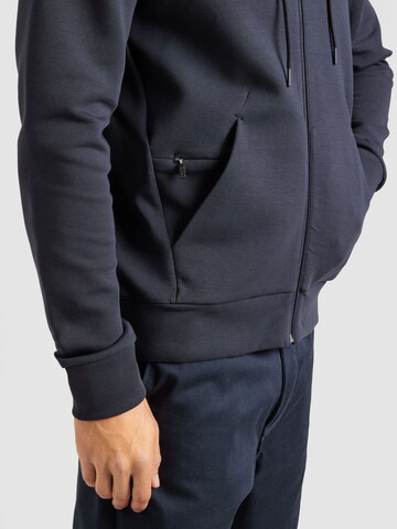 BOSS Sweatvest 'Saggy' in Blauw