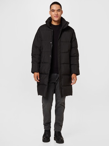 BURTON MENSWEAR LONDON Between-Seasons Coat in Black: front