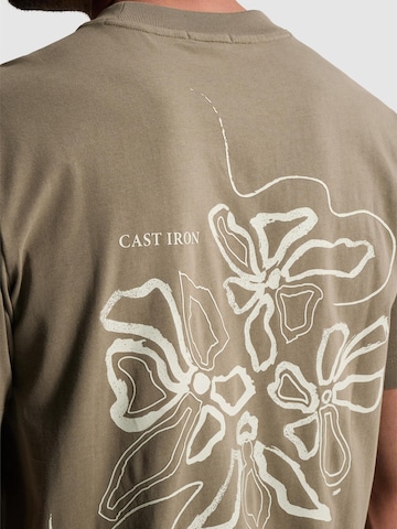Maglietta 'T-shirt in jersey with back artwork' di CAST IRON in verde