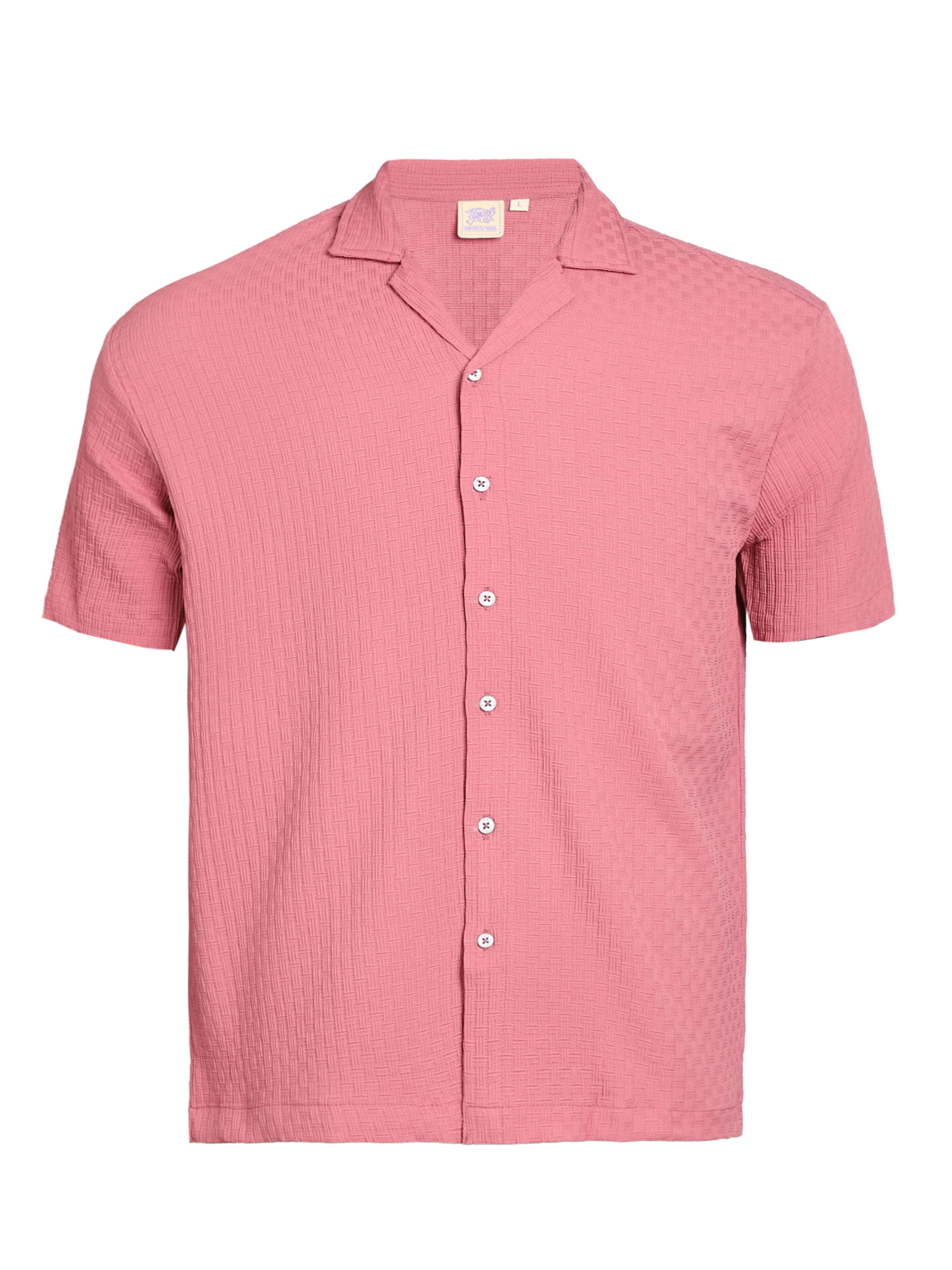 Comfort Fit Cămașă 'Tameka' de la Campus Sutra pe roz: față