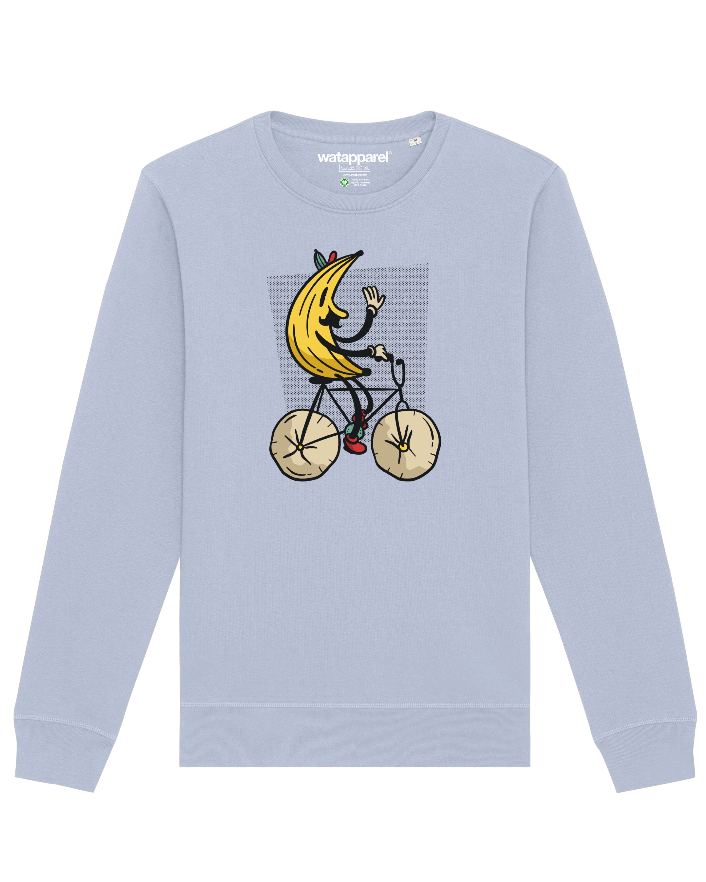 Sweat-shirt ' Banana Rider ' Watapparel en bleu : devant