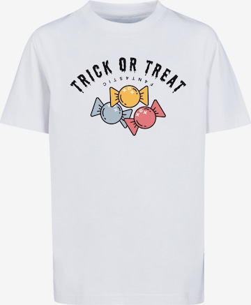 F4NT4STIC Shirt 'Trick Or Treat Halloween' in Weiß: predná strana