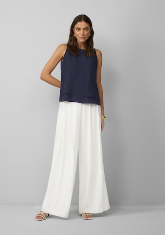 s.Oliver BLACK LABEL Wide leg Pleat-front trousers in Beige