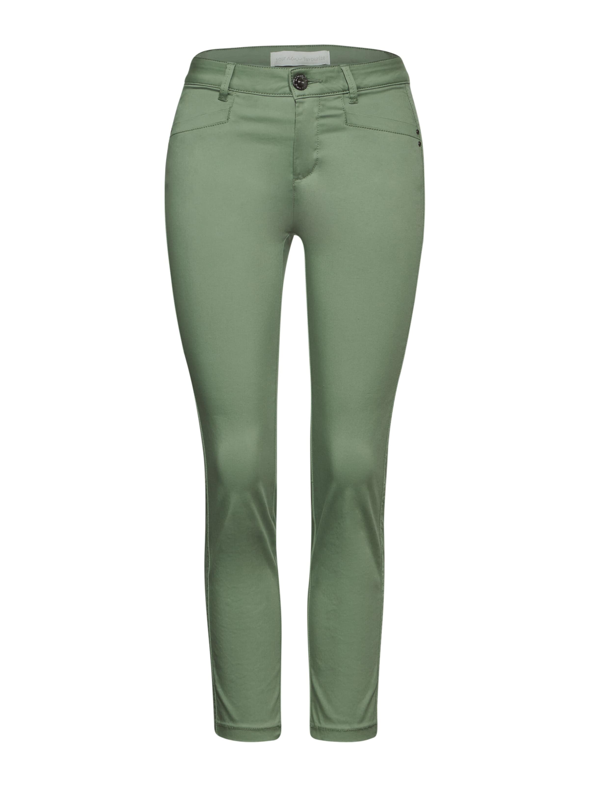 STREET ONE Slim fit Chino Pants 'Yulius' in Green: front