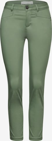 Coupe slim Pantalon 'Yulius' STREET ONE en vert : devant