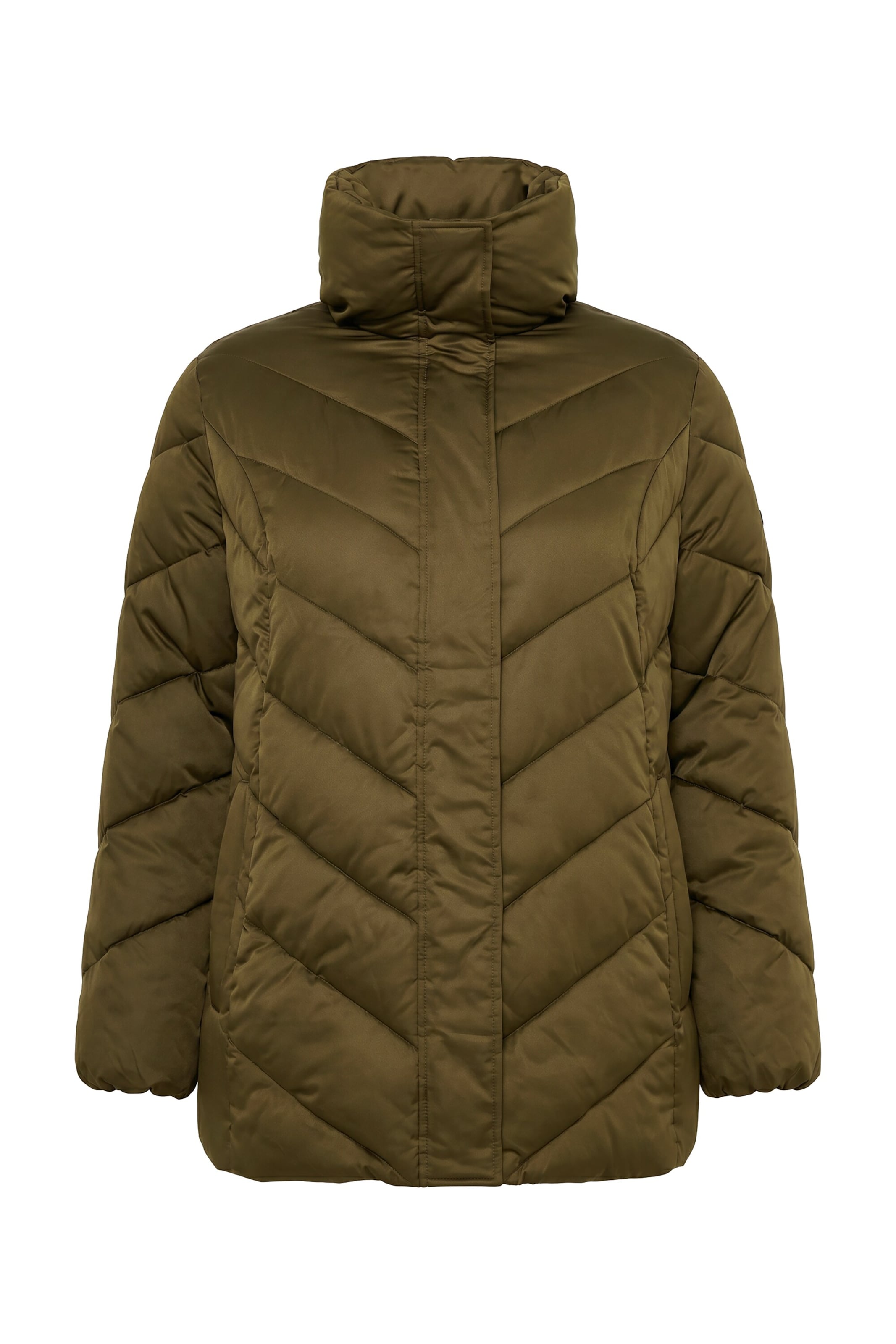 Ulla Popken Weatherproof jacket in M-L in Olive, Item view