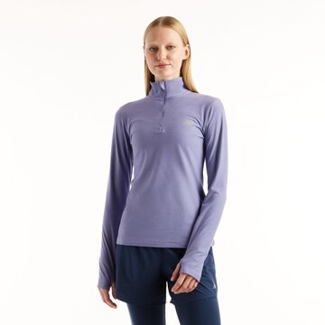 new balance Top 'Sport Essentials Space Dye Quarter Zip'. in Lila: Vorderseite