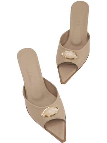 Mule 'Dania' Limoya en beige