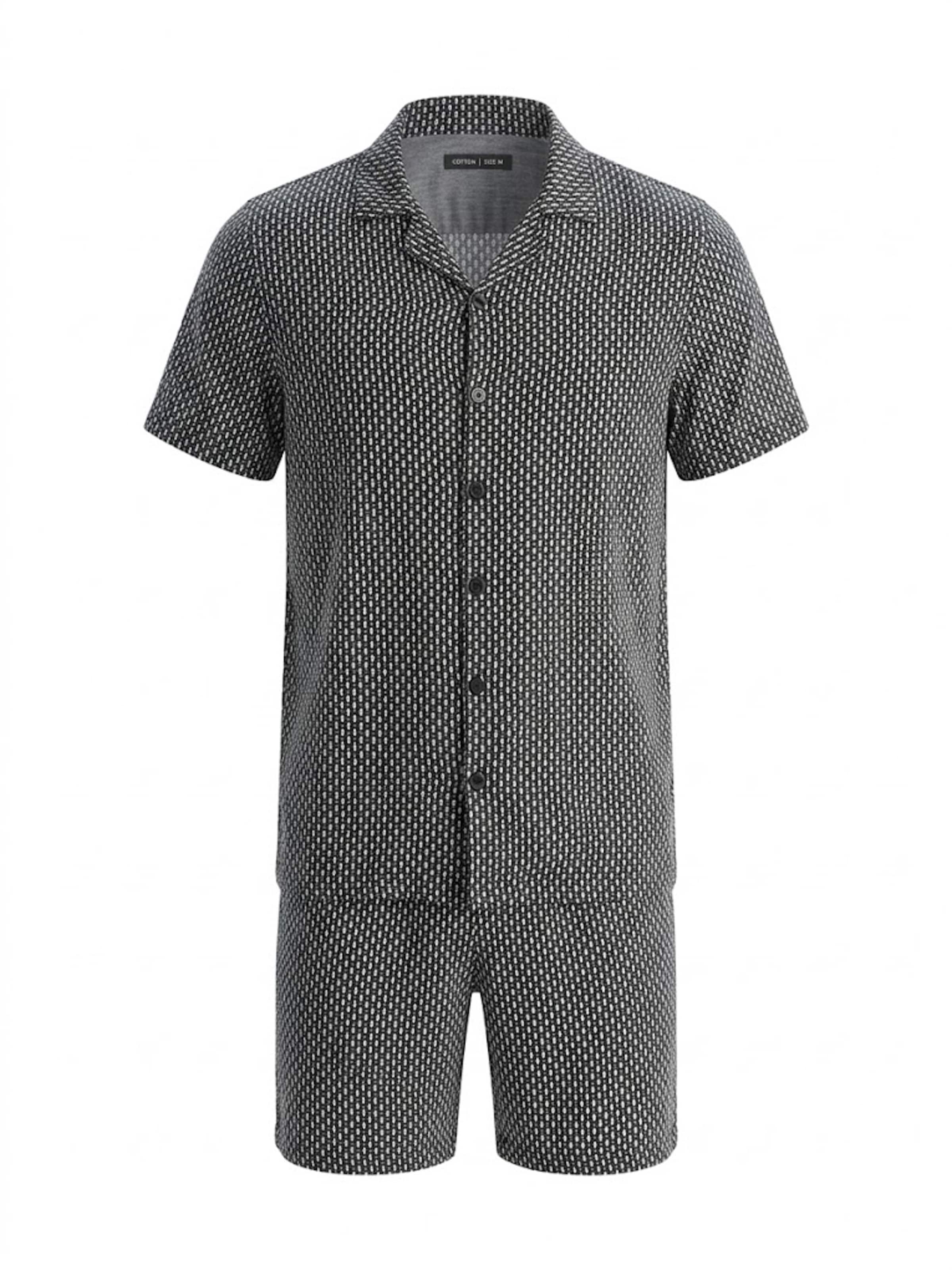 Dagi Pyjama in Schwarz: Vorderseite