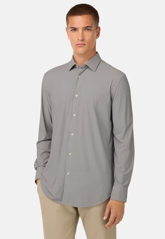 Coupe regular Chemise Boggi Milano en gris : devant