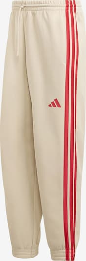 Sportinės kelnės 'STADIUM' iš ADIDAS SPORTSWEAR, spalva – smėlio spalva / raudona, Prekių apžvalga