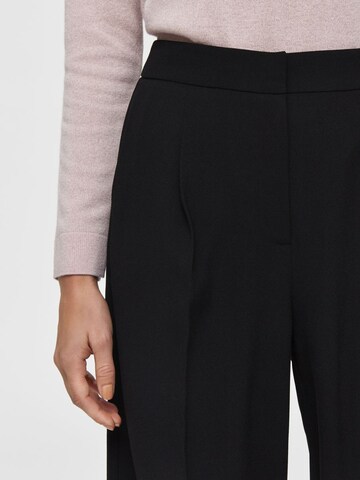 SELECTED Wide leg Trousers with creases in Black