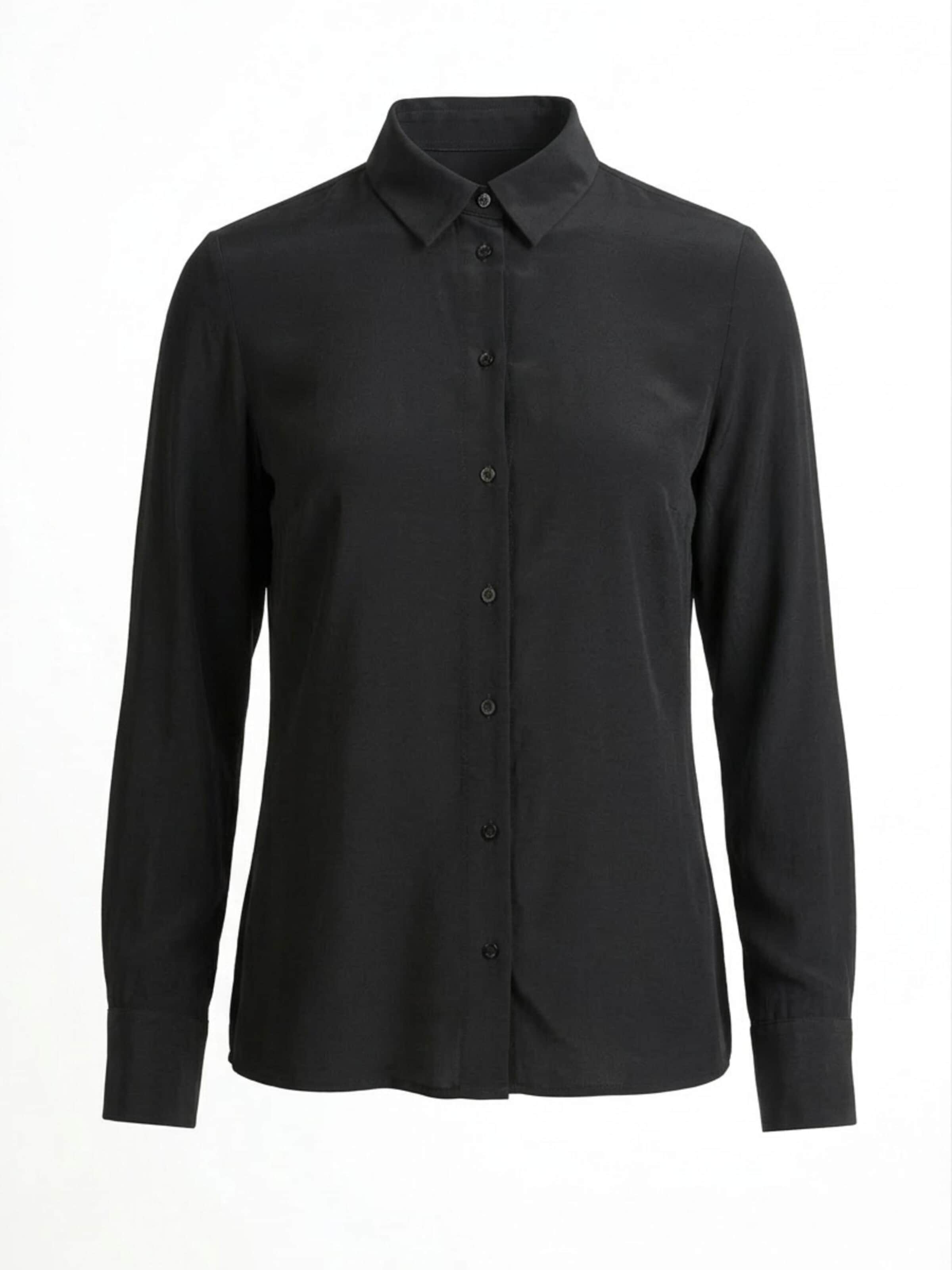 Posh Gear - Blusa 'Seidenbluse Collettoseta' en negro: frente