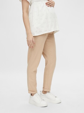 MAMALICIOUS Regular Broek 'Beach' in Beige: voorkant