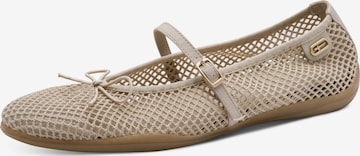 Balerini cu curea glezna de la Tamaris pe bej: față