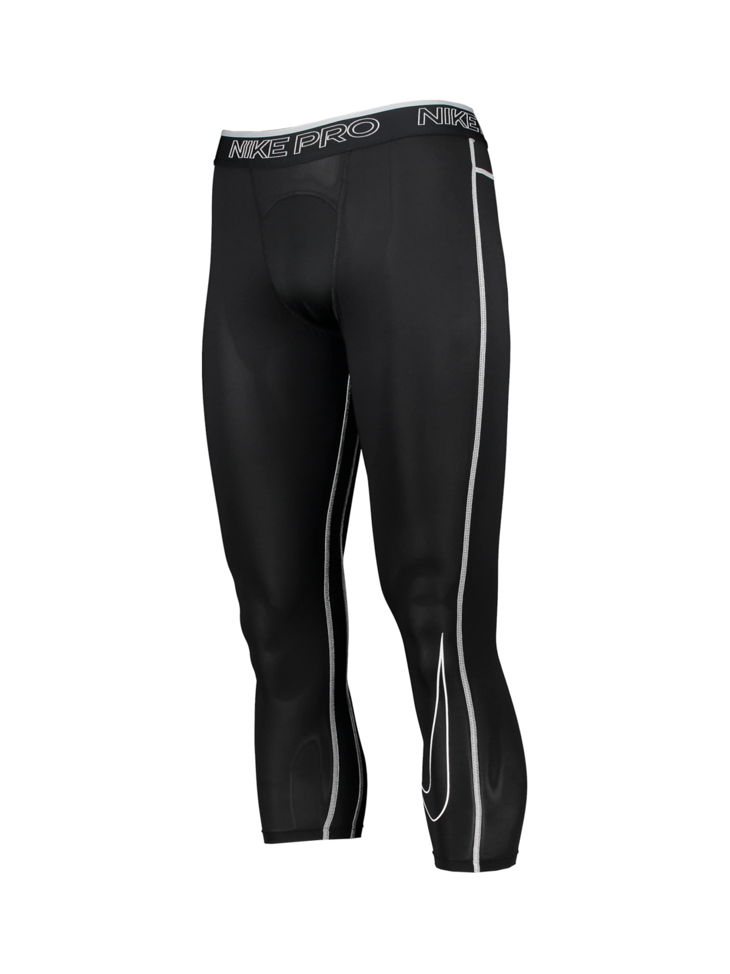 NIKE Skinny Sportunterhose in Schwarz: Vorderseite