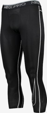 NIKE Skinny Sportunterhose in Schwarz: Vorderseite