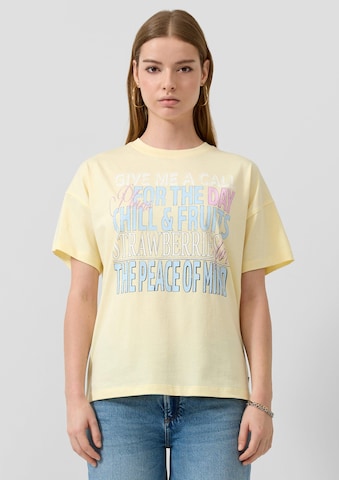 QS T-Shirt in Gelb: Vorderseite