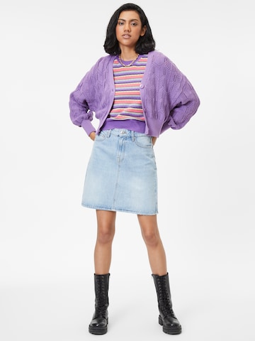 Oasis Knit cardigan in Purple