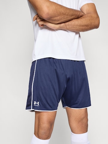 UNDER ARMOUR Loosefit Sportbroek 'Challenger' in Blauw