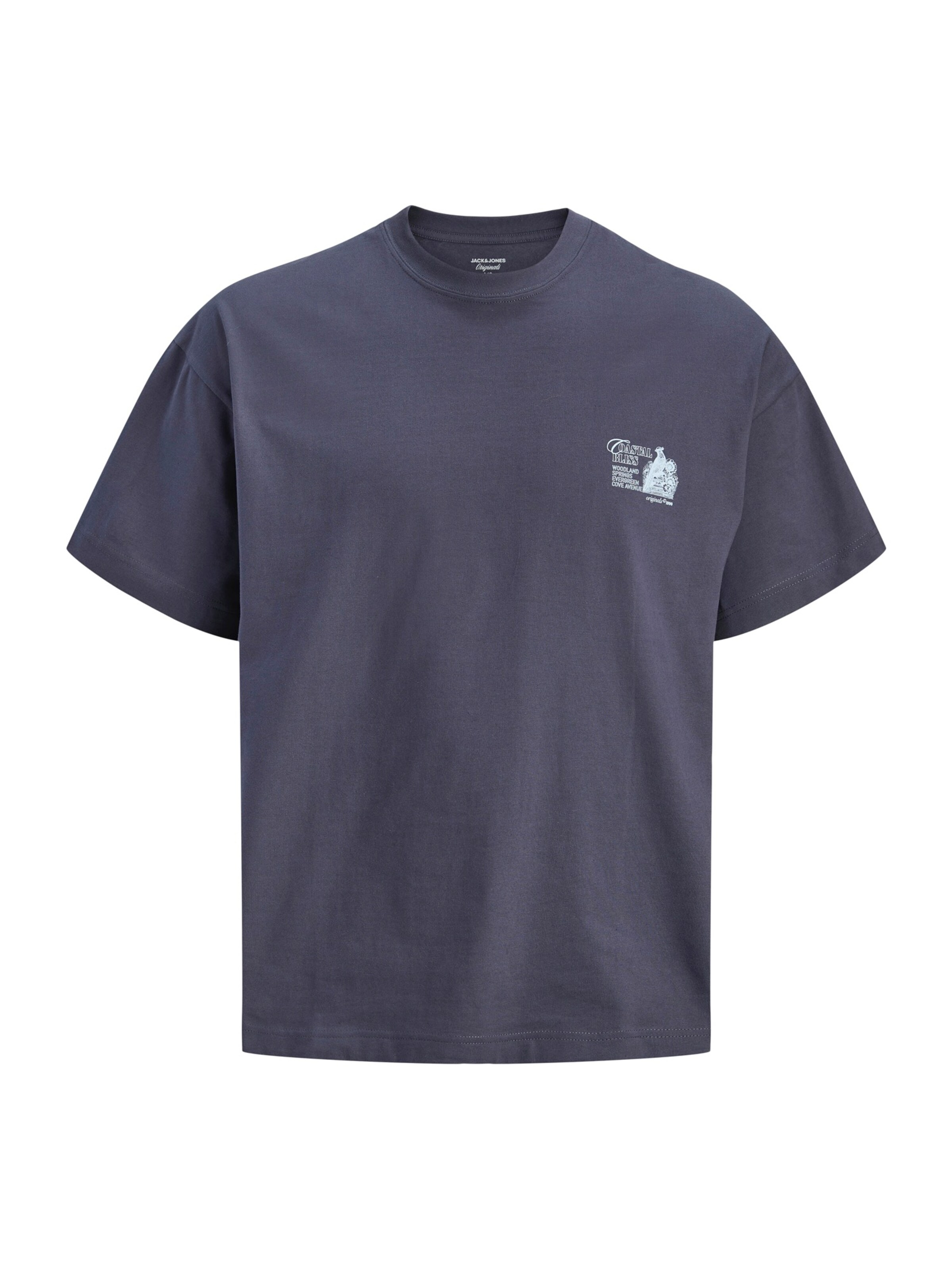 JACK & JONES Särk 'JORMAINE' tumehall / valge, Tootevaade