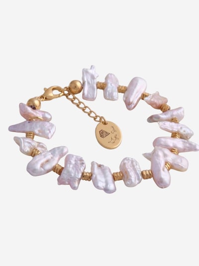 THE GEM STORIES JEWELRY Armband 'Mother of Pearl Sticks Bracelet' i 17 - 20 cm i vit, Produktvy