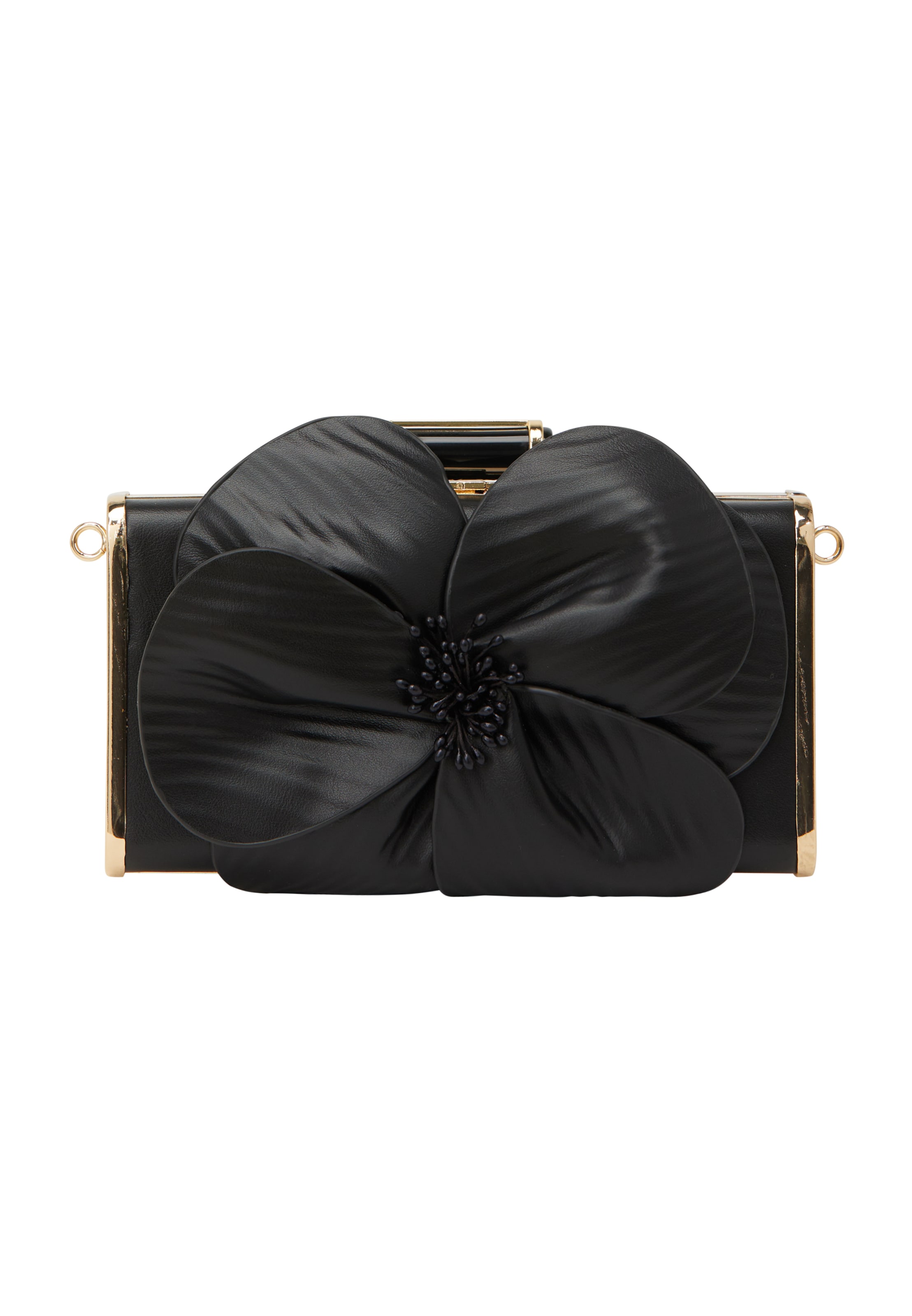 Clutch faina pe negru, Vizualizare produs