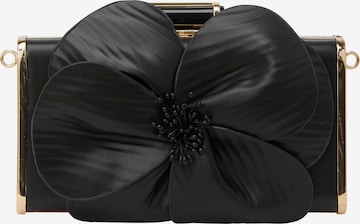 Clutch de la faina pe negru: față