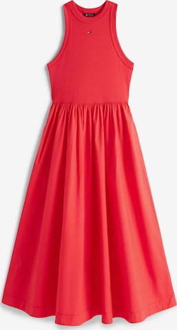 Tommy Jeans Zomerjurk in Rood: voorkant