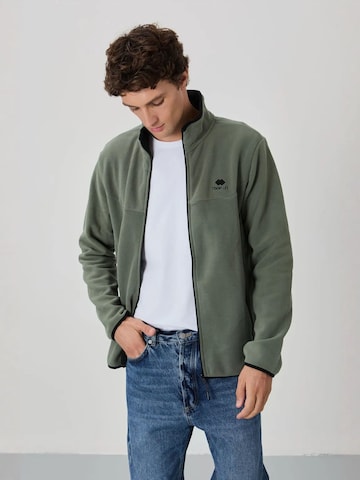 Giacca di pile di Tommy Life in verde: frontale