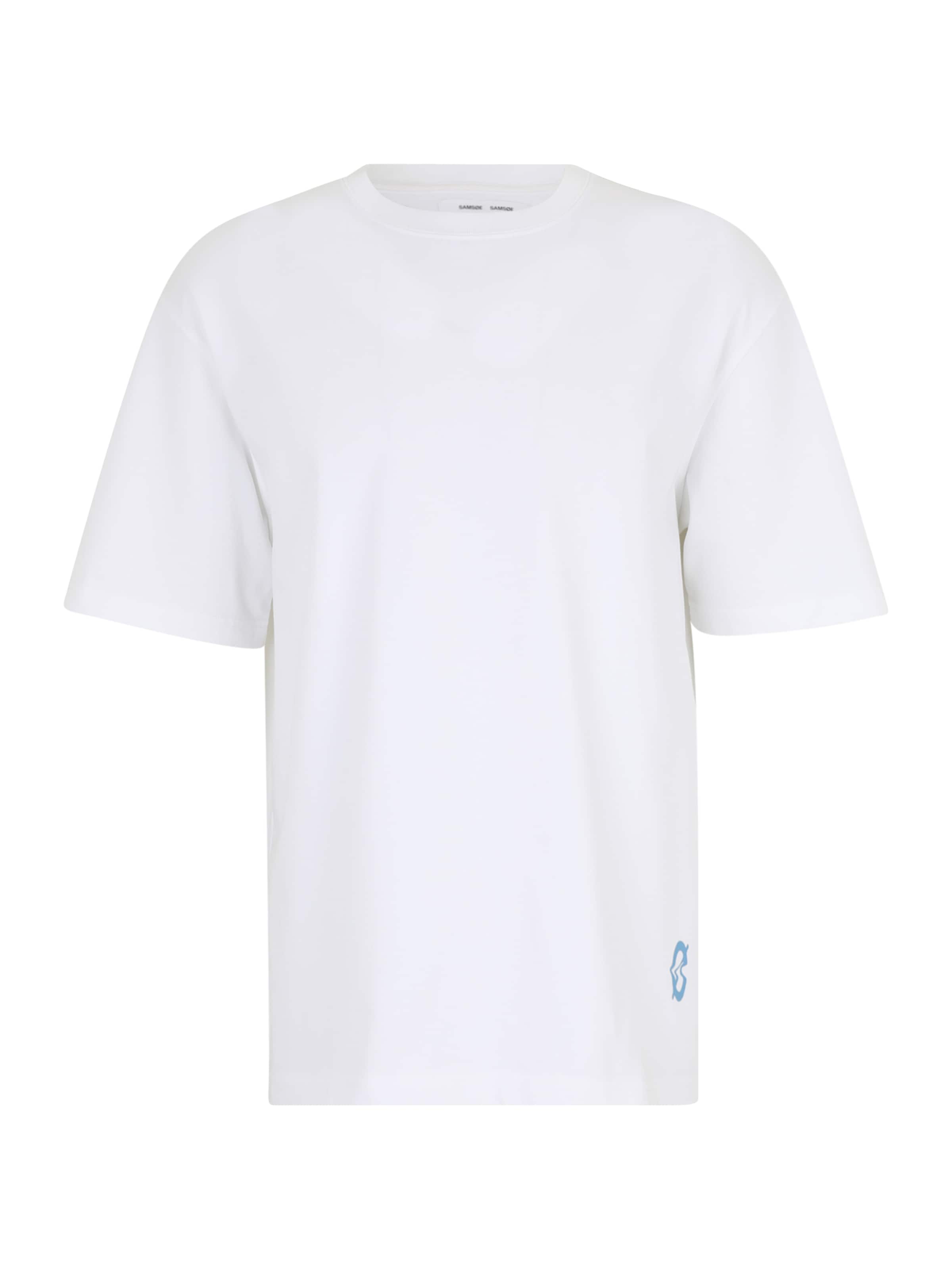 Samsøe Samsøe Μπλουζάκι 'Saswirl' σε αζούρ / λευκό, Άποψη προϊόντος