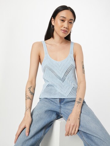 JDY Knitted Top 'Sun' in Blue: front