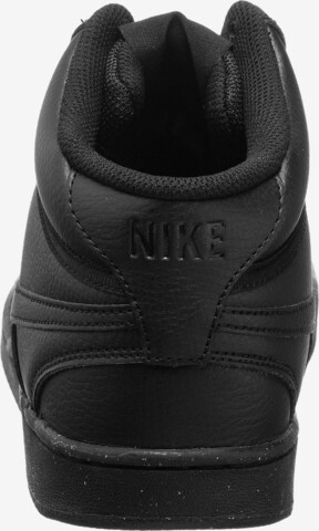 Nike Sportswear Korkeavartiset tennarit 'Court Vision Next Nature' värissä musta