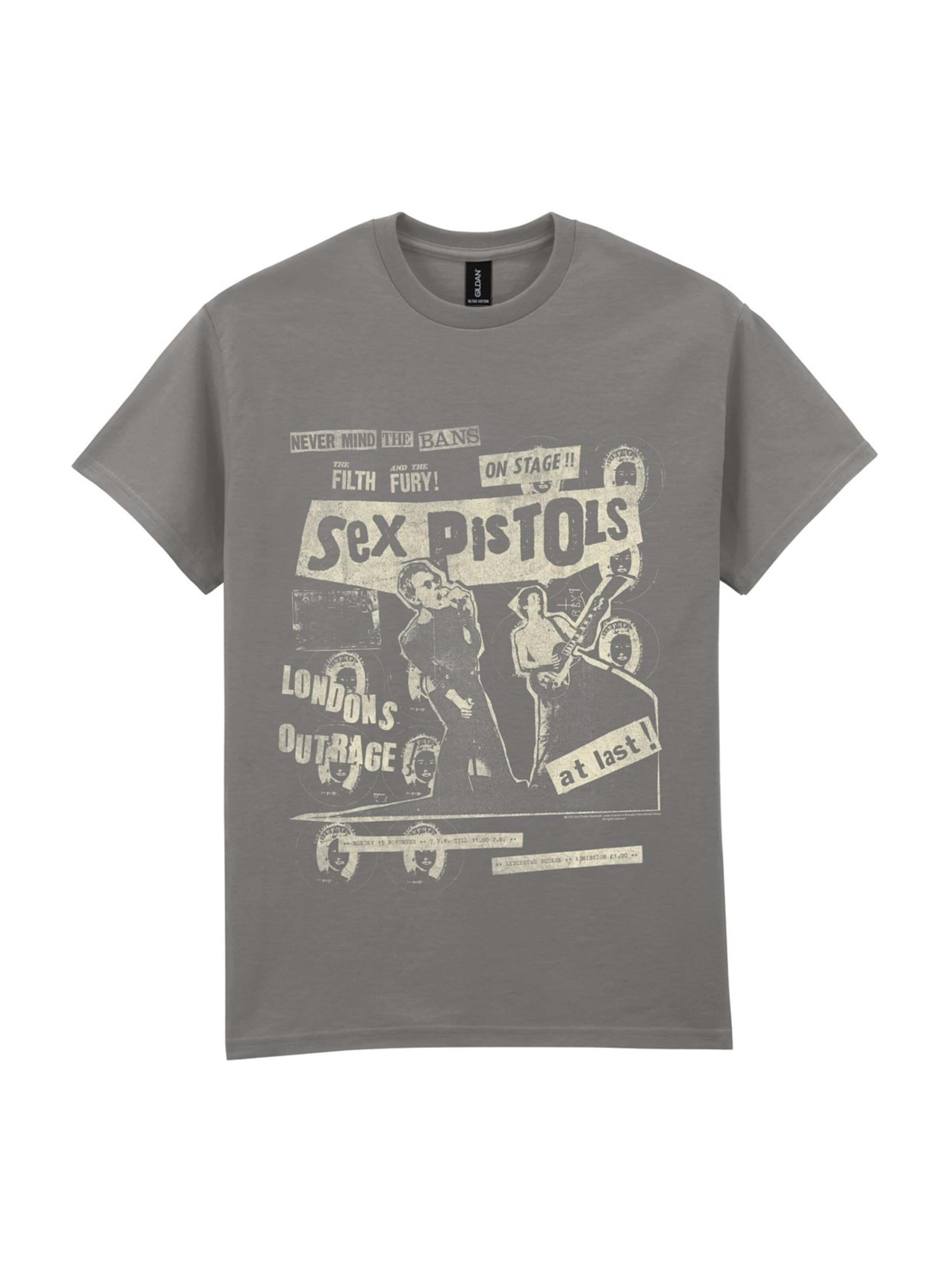 Rockshirts Shirt 'Sex Pistols On Stage T-Shirt' in Grey: front