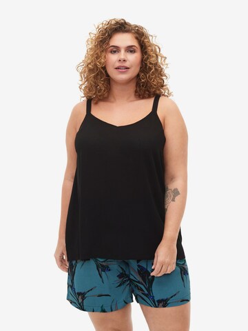 Zizzi - Top 'Vwisma' em preto: frente