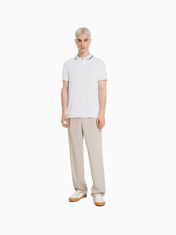 Bershka Poloshirt in Weiß