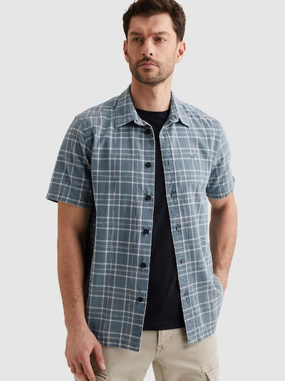 Camicia 'Shirt with short sleeves and check pattern' in S PME Legend di colore blu, Visualizzazione prodotti