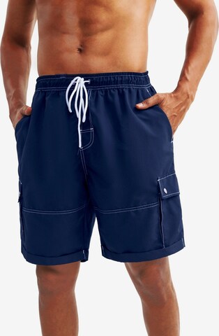 riemot Loose fit Cargo Pants in Blue: front