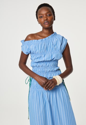 Chemisier Fabienne Chapot en bleu : devant