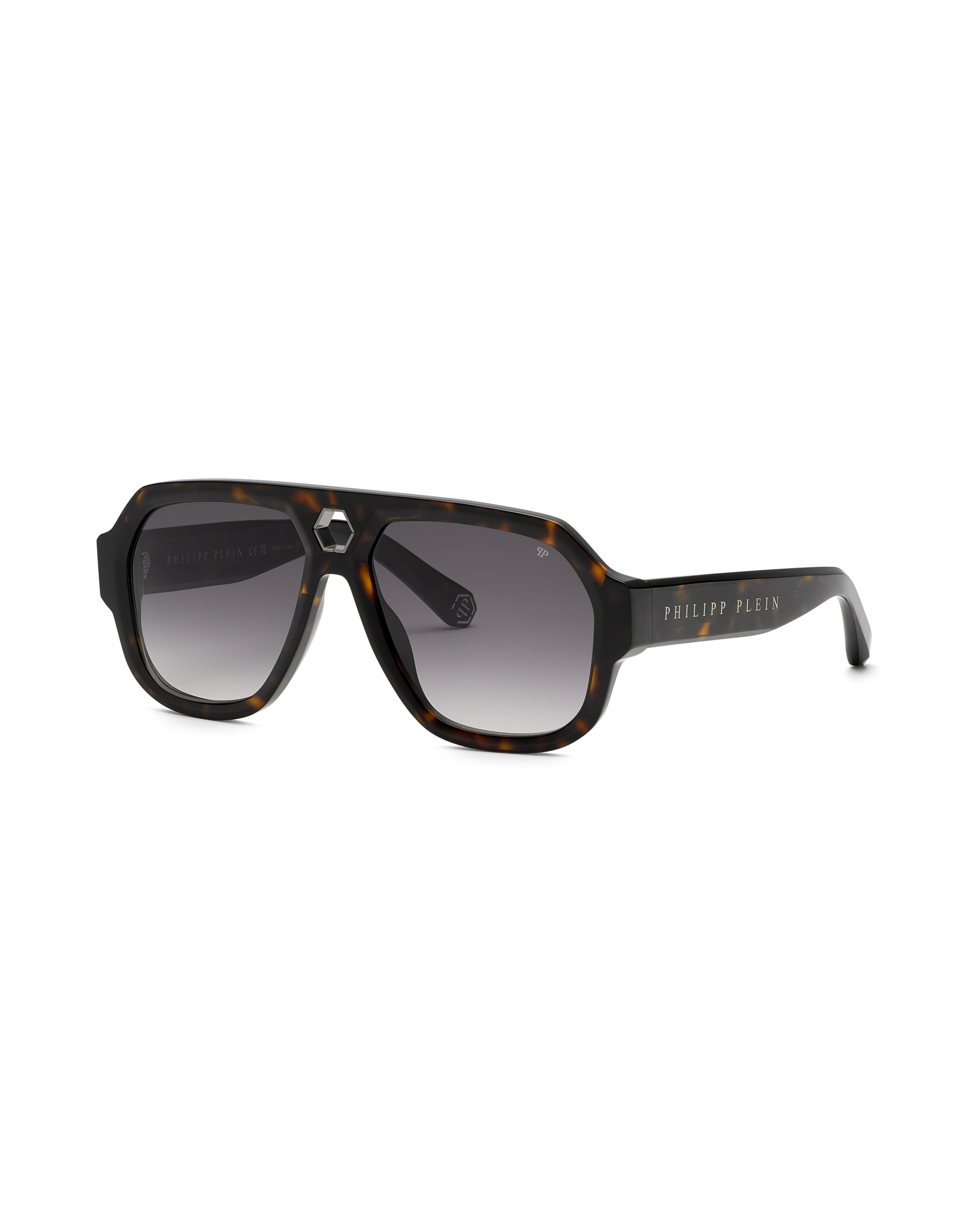 Philipp Plein - Óculos de sol ' Starlight ' em castanho: frente