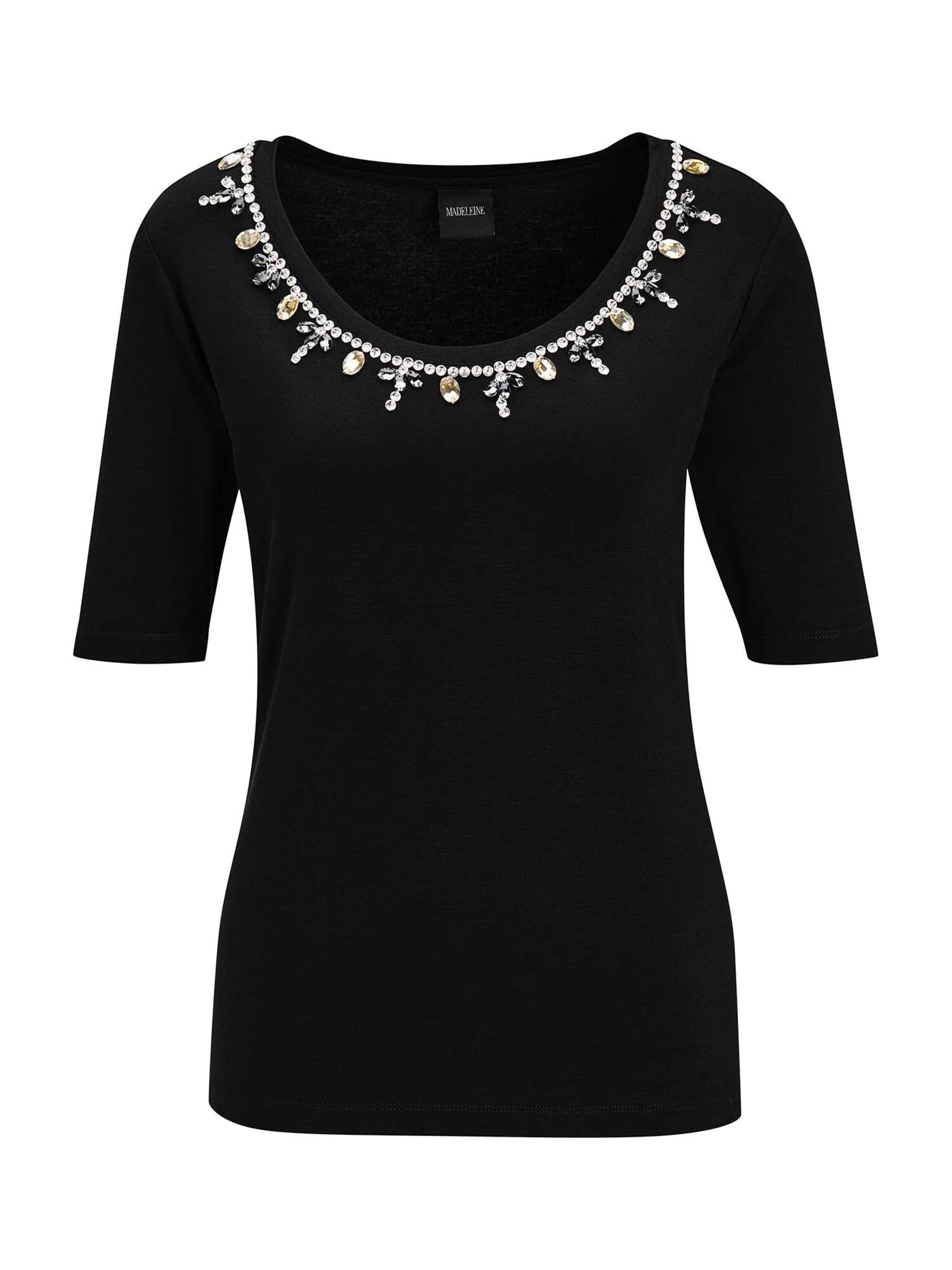 T-shirt MADELEINE en noir : devant