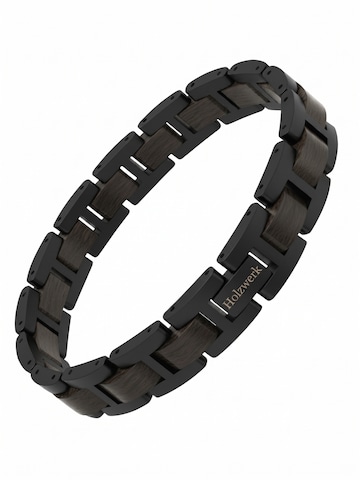 Holzwerk - Pulsera 'UNTERSEE' en negro: frente
