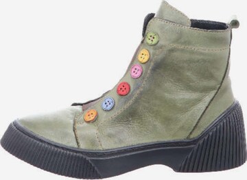 Gemini Ankle Boots in Green: front