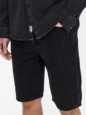 Regular Jeans 'Avi' de la Only & Sons pe negru