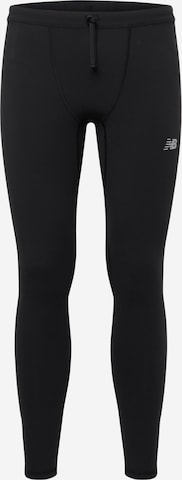 new balance Skinny Sportbroek 'Essentials' in Zwart: voorkant