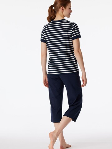 SCHIESSER Short Pajama Set ' Casual Essentials ' in Blue