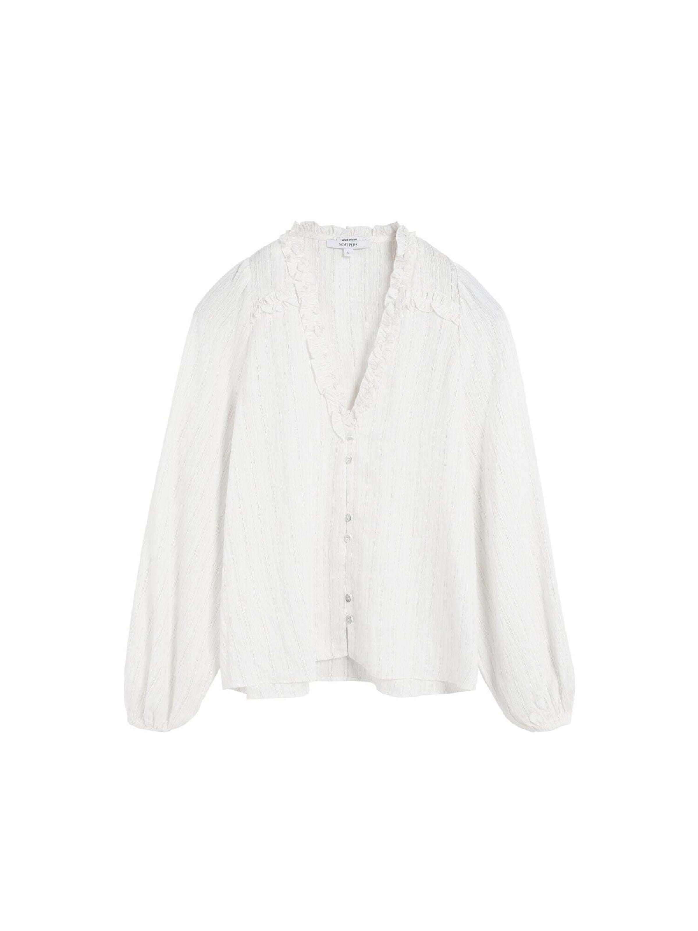 Scalpers Bluzka 'Lurex' w kolorze biały: przód