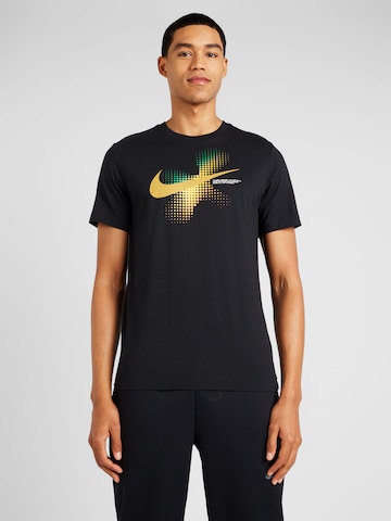 Nike Sportswear T-Shirt 'SWOOSH' in Schwarz: predná strana